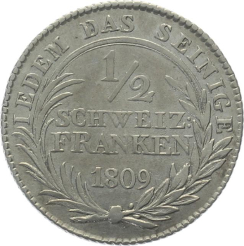 Preview: Appenzell 1/2 Franken 1809 Preview: Appenzell 1/2 Franken 1809